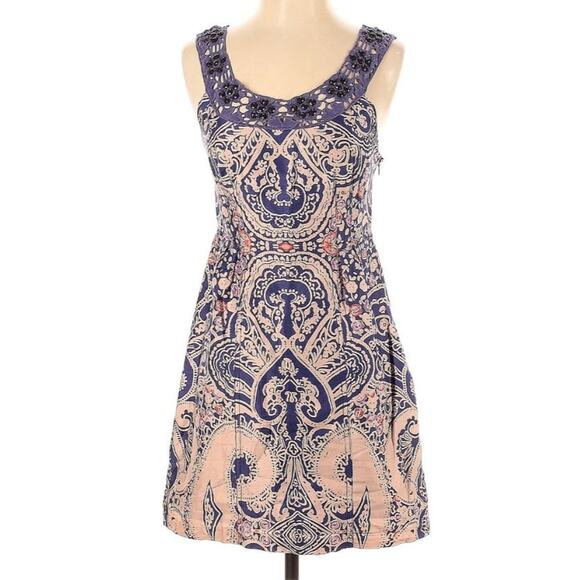 Free People Vintage Plum Folklore Beaded Dress - Picture 2 of 7